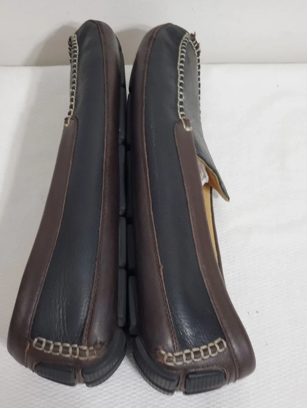 Acorn Pebbled Leather Driving Loafer Black Brown Size 13